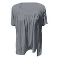 thumbnail image 7 of MIXUE Boho Tops For Women Summer Solid Color Square Collar Short Sleeve Casual Basic Tshirts Outwear,Gray,M, 7 of 7