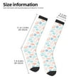 thumbnail image 5 of Fotbe Colorful Seashells1 print Women's Men's Novelty Crew Socks Cotton Socks Knee High Socks for Walking,Running,Nurses,Pregnancy, 5 of 9