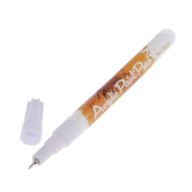 Marcadores de pintura acrílica, bolígrafos para pintar, papelería escolar, marcadores, bolígrafos, álbumes de bricolaje Blanco