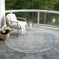 thumbnail image 6 of Addison Rugs Chantille Indoor/Outdoor Traditional Global Blue Washable Round Rug, 8' x 8', 6 of 6