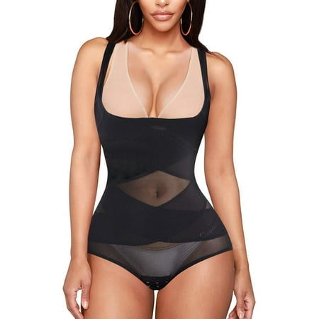 

COMFREE Shapewear for Women Tummy Control Fajas Body Shaper Butt Lifter Open Bust Bodysuit Waist Trainer