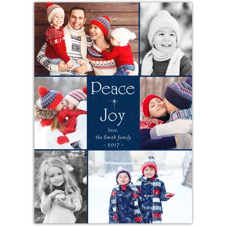 star of bethlehem 5x7 personalized religious holiday card