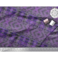 thumbnail image 2 of Soimoi Moss Georgette Fabric Check & Damask Ethnic Printed Craft Fabric by the Yard 42 Inch Wide, 2 of 3