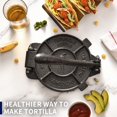 thumbnail image 4 of ARC Tortilla Press 6.5 inch, Cast Iron Tortilla Maker, Heavy Duty Tortillera Pataconera, Flour Tortilla Press, Roti Maker, Taco Maker, Taco Press, Black Gray, 4 of 5