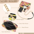 thumbnail image 3 of FORMRS Women Crossbody Purse with Chain Strap Vegan Leather Shoulder Handbag, Red Striped Lemon, 3 of 7