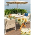 thumbnail image 5 of Outdoor Tablecloth with Umbrella Hole for Patio/Picnic/Party/Camping, Sunflower Waterproof Table Cloth Rectangle Table Cover Washable, Summer Eucalyptus Botanical Floral Vintage (54"x 80"), 5 of 8