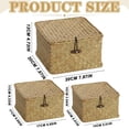 thumbnail image 3 of Seagrass Woven Storage Basket with Lid, Square Decorative Wicker Bin for Home Organization, 5.5"X5.5", Stackable Design, 1* Storage Basket, 3 of 9