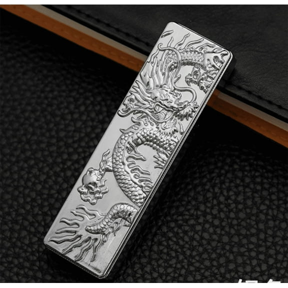 Retro Dragon Pattern,Inflatable Windproof Lighter,New Year Gift
