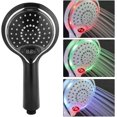 thumbnail image 1 of AVEKI Led Shower Head with Handheld,Led Shower Head High Pressure with 3 Color Changes with Water Temperature,Detachable Shower Head For Dry Skin and Hair,black B0514, 1 of 8