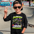 thumbnail image 4 of Godmerch Boys Back To School Cotton Shirt Monster Truck PreSchool Graphic Tee, 4 of 6