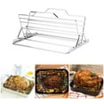 thumbnail image 2 of YIEMEEN Multifunctional Rack for Roasting Turkey or Chicken Stainless Steel Roaster for Grills Outdoor Cooking Accessories, 2 of 13