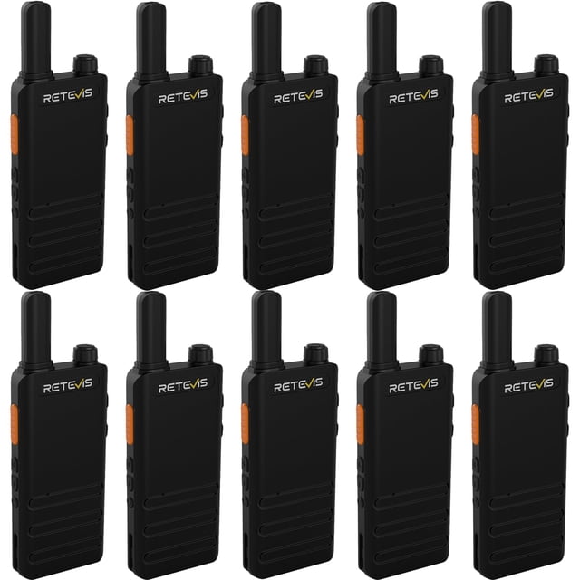 Walkie Talkies Retevis RT22P, paquete de 10 radios bidireccionales FRS
