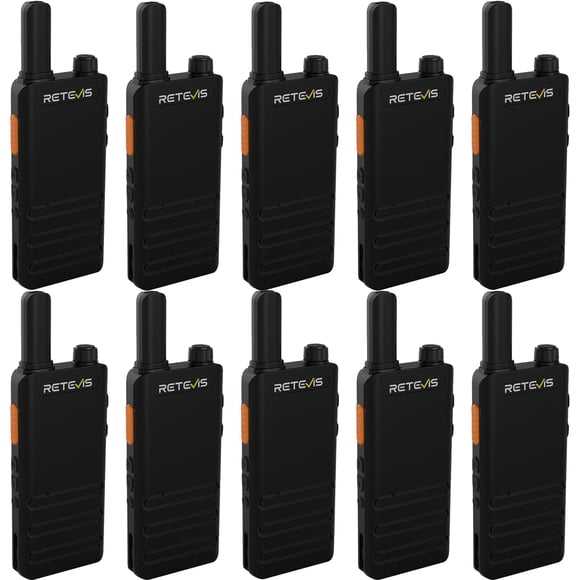 Walkie Talkies Retevis RT22P, paquete de 10 radios bidireccionales FRS