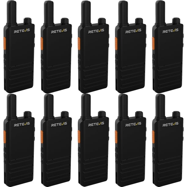Walkie Talkies Retevis RT22P, paquete de 10 radios bidireccionales FRS