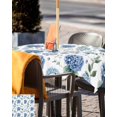 thumbnail image 5 of Fsddascl Blue Spring Floral Outdoor Tablecloth - 54x54 Inch Square Dining Table Cover, Watercolor Botanical Elegant Waterproof Outdoor Table Cloth with Umbrella Hole & Zipper for Picnic/Patio/Party, 5 of 7