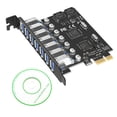 thumbnail image 4 of ziyahi PCIE PCI-E 1 to USB 3.0 Express Controller Expansion Card 7 Ports Converter Computer Desktop Power Connector Adapter Adaptor Type 1, 4 of 5