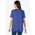 thumbnail image 2 of Woman Within Plus Size Lace-Trim Pintucked Tunic, 2 of 5