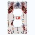 thumbnail image 2 of Metal Light Switch Plate Cover Beaded Feather Dreamcatcher DRM010, 2 of 13