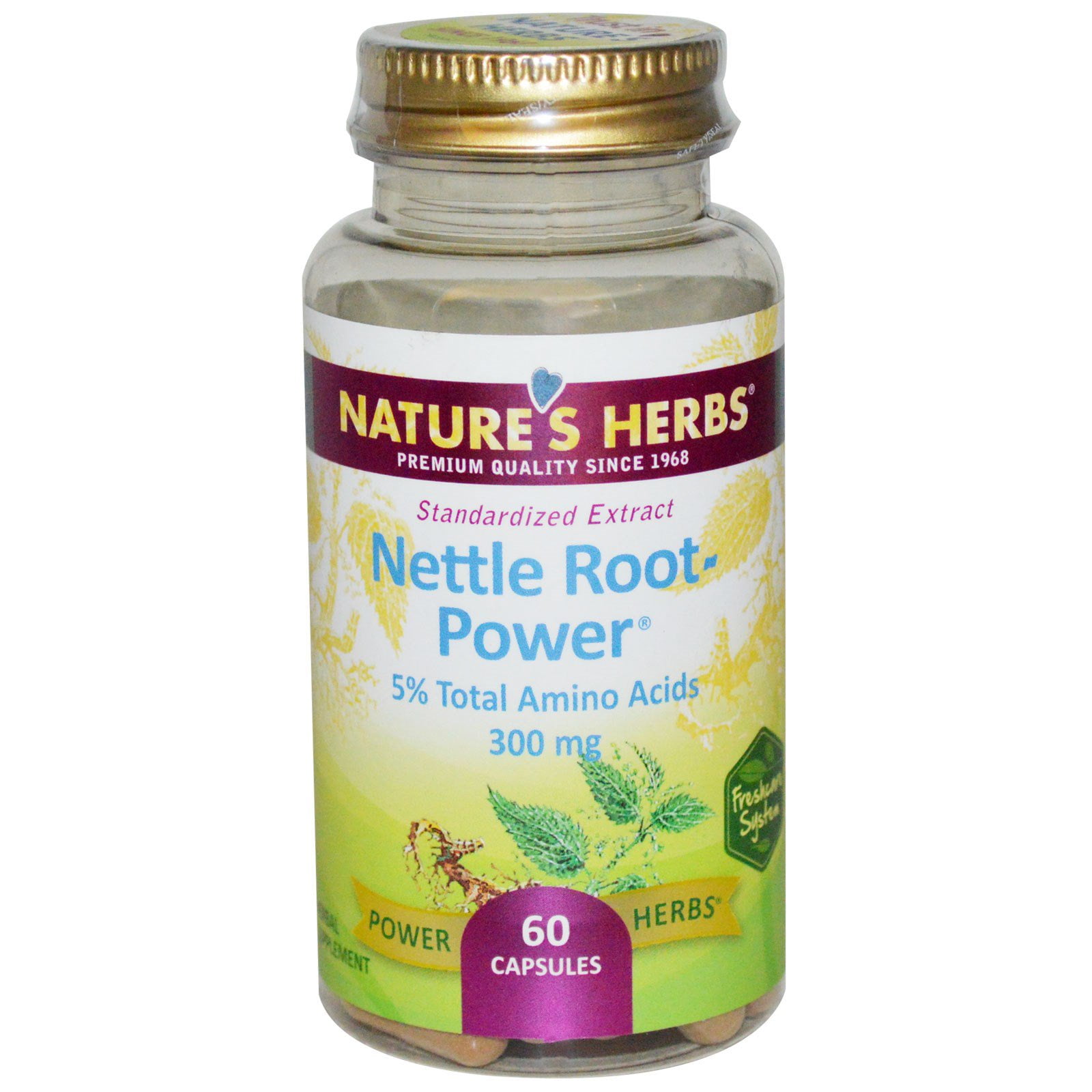 Nature's Life Nettle Root Power 450mg Herbal Supplement Prostate