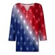 thumbnail image 4 of Fiudx Camisas de Mujer Blusa de Manga 3/4 Corta Estampada a La Moda para Mujer, Blusa Informal con Cuello Redondo, 4 of 5