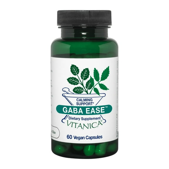 Vitanica GABA Ease, Calming Support, Vegan, 60 Capsules