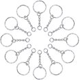 thumbnail image 1 of 60 PCS 25mm Keyrings with Chain, Steel Keychain Rings，JUN, 1 of 5