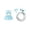 Blue, variant on huayou Cute Plaid Goose Costume Decor Set, 23 Inch Glitter Swim Ring Flower Sunglasses Bow Outfit, for Summer Pool Yard Porch Goose Statue Decoration