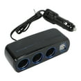 thumbnail image 3 of Car Charger Adapter,3 Sockets Dual USB Dual USB Car Charger Car Charger Solid Performance, 3 of 14
