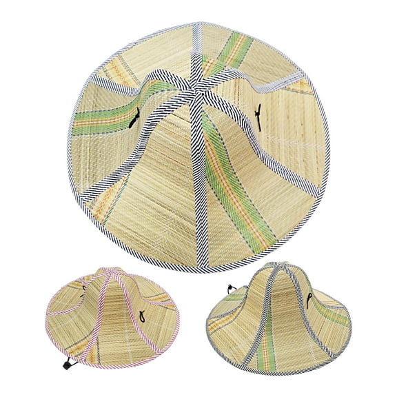 Cheers US Folding Men's Straw Fishing Hat Hat Summer Sun Hat UV Waterproof for Safari Fishing Cap