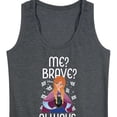 thumbnail image 3 of Frozen - Winter - Me? Brave? Always. - Women's Racerback Tank Top, 3 of 5
