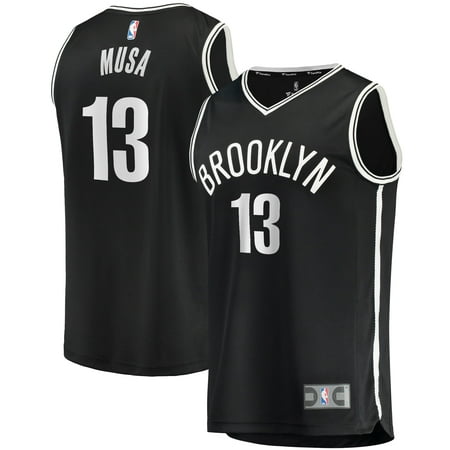 Men's Fanatics Branded Dzanan Musa Black Brooklyn Nets Fast Break Player Jersey - Icon Edition