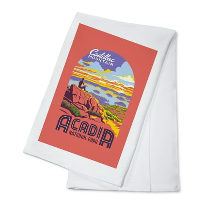 

Acadia National Park Maine Explorer Series Cadillac Mountain Contour (100% Cotton Tea Towel Decorative Hand Towel Kitchen and Home)
