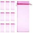 thumbnail image 4 of 10pcs Sheer Organza Wine Bottle Cover Wrap Gift Bags (Rosy), 4 of 7