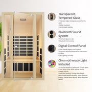 JNH Lifestyles Ensi+ 2 Person Ultra-Low EMF Far Infrared Sauna, Personal Indoor Luxury Spa for House and Gym