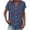A-Blue, variant on Western Shirts for Women Boho Floral Printed Summer Short Sleeve Button V Neck Tunic Tops Loose Lightweight Cozy Beach Vacation Tees Blouse