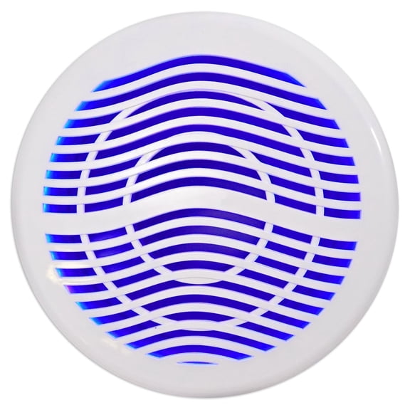 Rockville MS12LW 12" 2800 Watt White Marine/Boat 12" Free Air Subwoofer w/ LED's