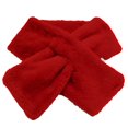 thumbnail image 1 of Women Scarf Creative Cross Solid Color Faux Fur Scarf Collar Scarf Neck Warmer, 1 of 5