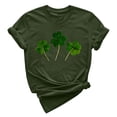 thumbnail image 2 of LSLJS T-Shirt à Col Rond de la Saint-Patrick à Imprimé Quatre Feuilles à Manches Courtes Décontracté Ample Haut à Manches Courtes Haut/chemise à Manches Courtes à Col Rond, Cadeaux pour Femmes, 2 of 3