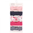thumbnail image 2 of Hudson Baby Infant Girl Cotton Headbands 5pk, Navy Floral, 0-24 Months, 2 of 2