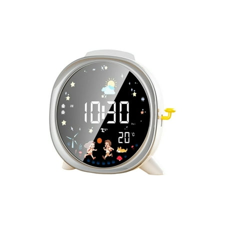 Gieenan Quiet Alarm Clock With Adjustable Night Light Large LCD Screen Bedroom Clock