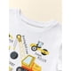 thumbnail image 3 of 1pc Young Boy Casual Cartoon Excavator Print Round Neck Short Sleeve T-Shirt, Fashionable Design For Spring/Summer, 3 of 6
