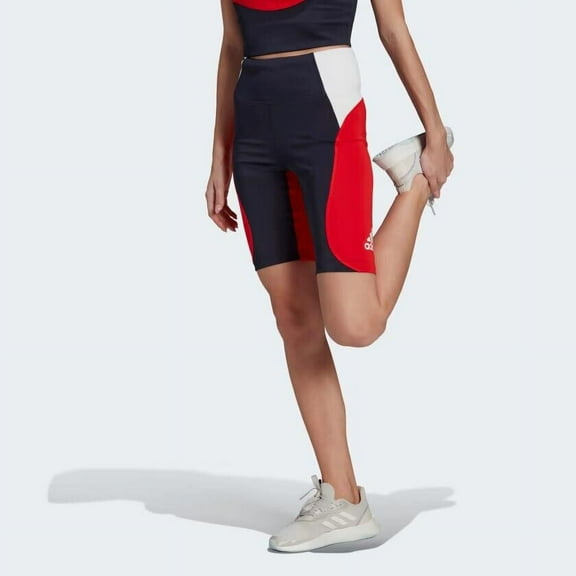 Adidas Women's Designed to Move Colorblock Short Sport Tights HA6617