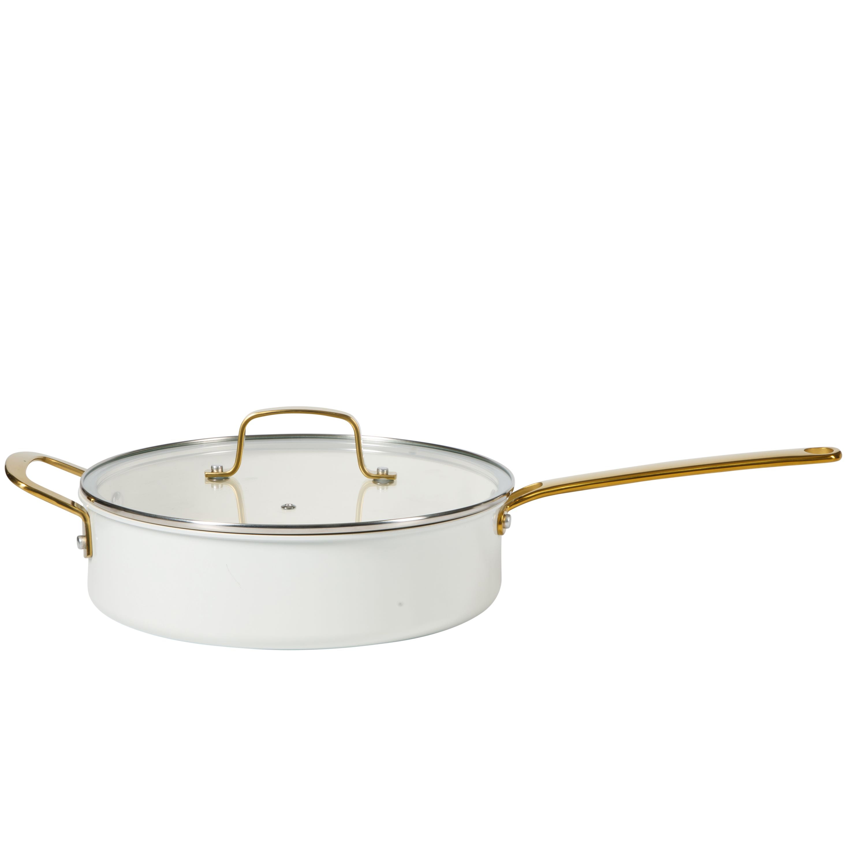 Martha Stewart Everyday Emmie 10-Piece Non-Stick Aluminum Cookware Set, Cooking Pots and Pans Set, Linen