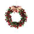 thumbnail image 3 of Colorful Wool Strip Rattan Ring Hanging Handmade Christmas Color Strip Wreath Decorative Large Christmas Decoration Wreath, 3 of 5