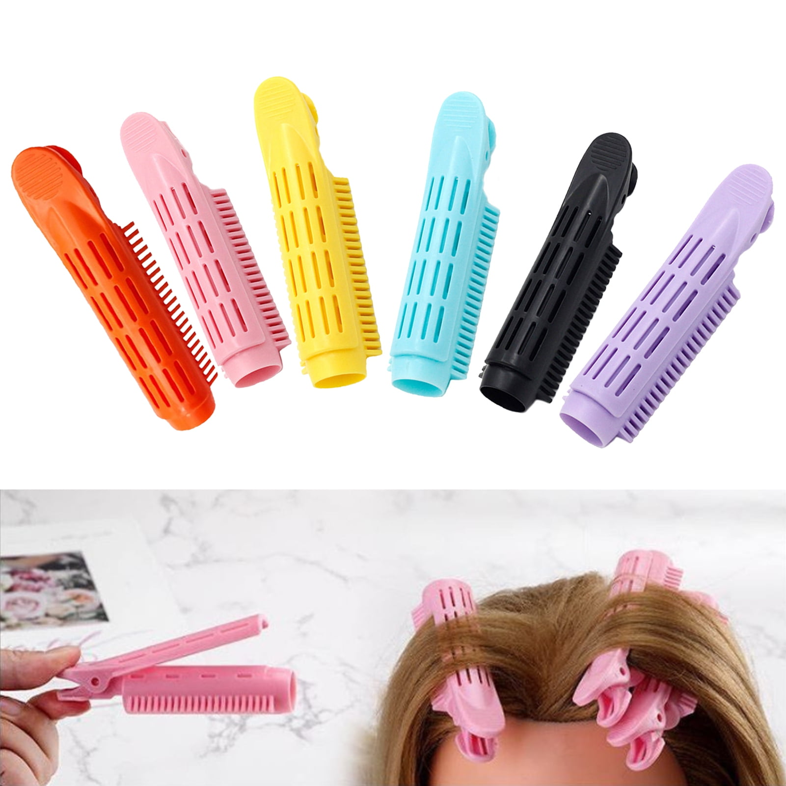 ANLV Hair Puff Clips 3 Pcs Make Hairstyle Ventilation Holes Convenient No Harm Puff Hair DIY Hair Curlers ANLV Hair Puff Clips 3 Pcs Make Hairstyle Ventilation Holes Convenient No Harm Puff Hair DIY Hair Curlers