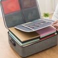 thumbnail image 1 of Fwttom Home Document Storage Bag Large Capacity Household Certificate Passport Card Bag Waterproof Folder File Organising Storage Bag, 1 of 6