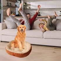 Nebwoak Pet Nest Bed for Dog Winter Warm Cats Kennel all Season Universal Oval Cats Mat Winter Thickened Small and Medium Sized Dog Kennel