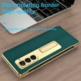 thumbnail image 4 of ELEHOLD Plating Leather Case for Samsung Galaxy Z Fold4,Built-in Screen Protector Premium Leather Metal Hidden Kickstand Shockproof Cover for Samsung Galaxy Z Fold 4,Black, 4 of 6