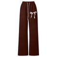 thumbnail image 5 of Grblisyd Girls Wide Leg Sweatpants Bow Baggy Athletic Pants with Pockets Cute Drawstring Waist Casual Sports Track Pants, 5 of 5
