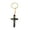 Black, variant on Resin Stone Cross Keychain, Color Resin Crosses Keyring for Women, Key Ring Accessories Bag Charms